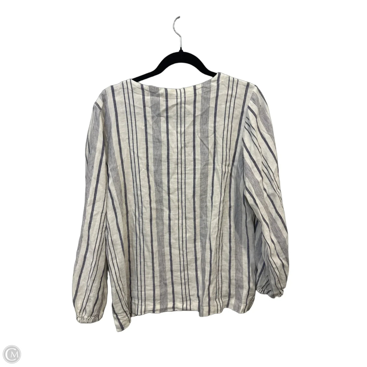 Top Long Sleeve By Loft In Striped Pattern, Size: M