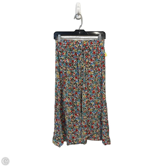 Skirt Midi By Loft In Floral Print, Size: 0