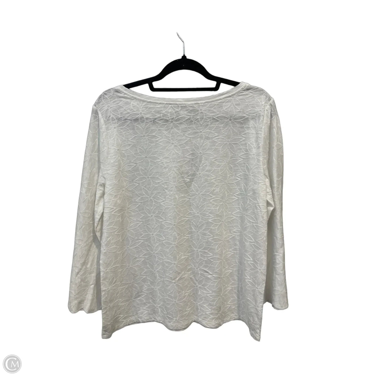 Top Long Sleeve By Loft In White, Size: M