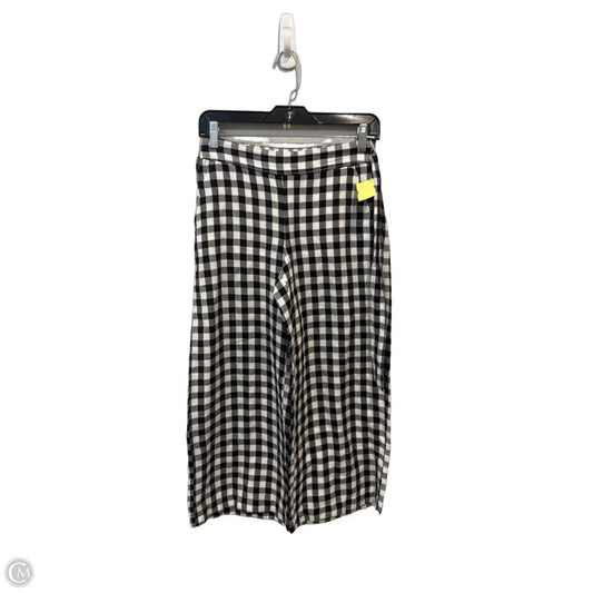 Pants Wide Leg By Loft In Black & White, Size: 0p