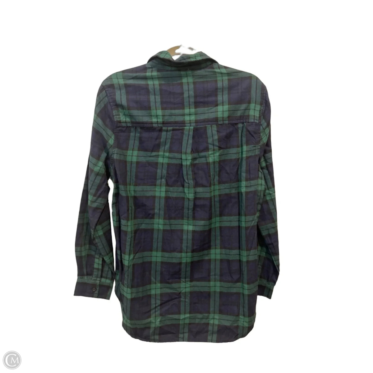 Top Long Sleeve By Beachlunchlounge In Plaid Pattern, Size: M