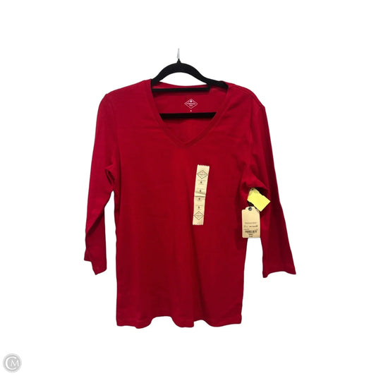 Top 3/4 Sleeve By St Johns Bay In Red, Size: S