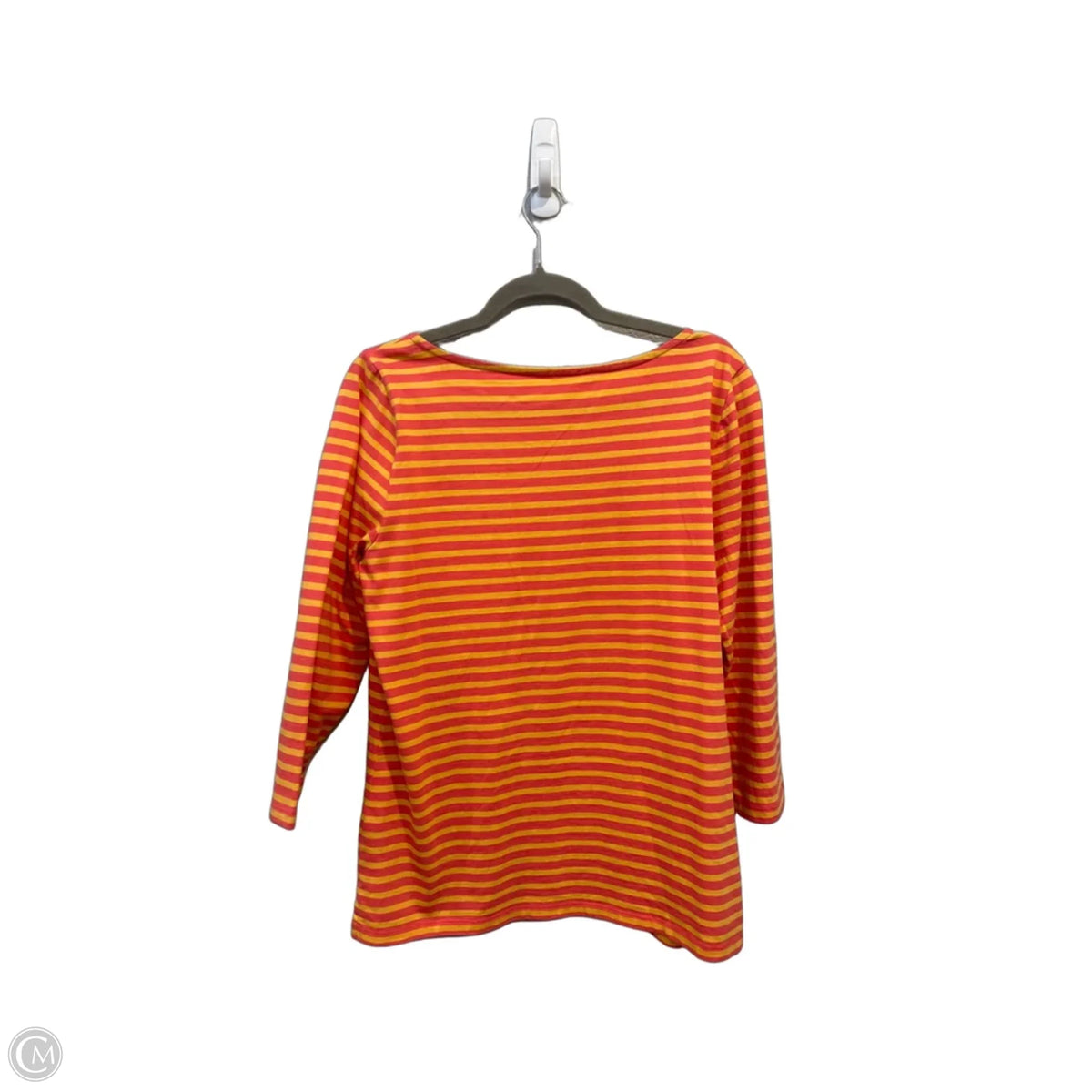 Top 3/4 Sleeve By Talbots In Striped Pattern, Size: M
