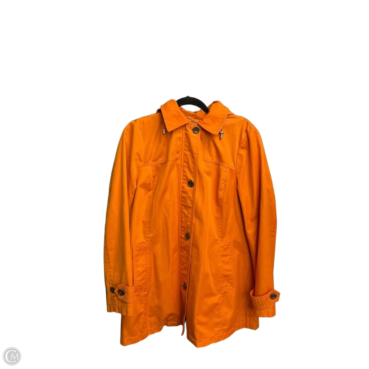 Coat Raincoat By Lands End In Orange, Size: M