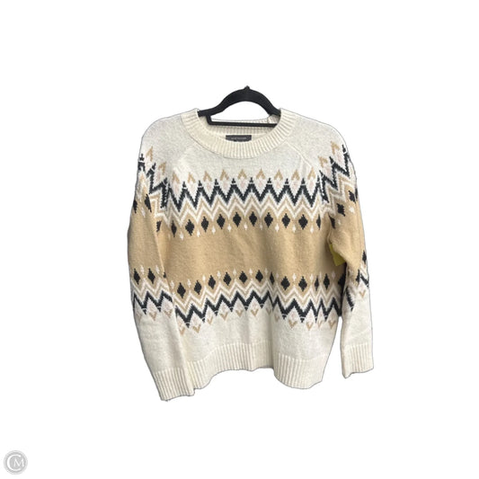 Sweater By Ann Taylor In Brown & Cream, Size: S
