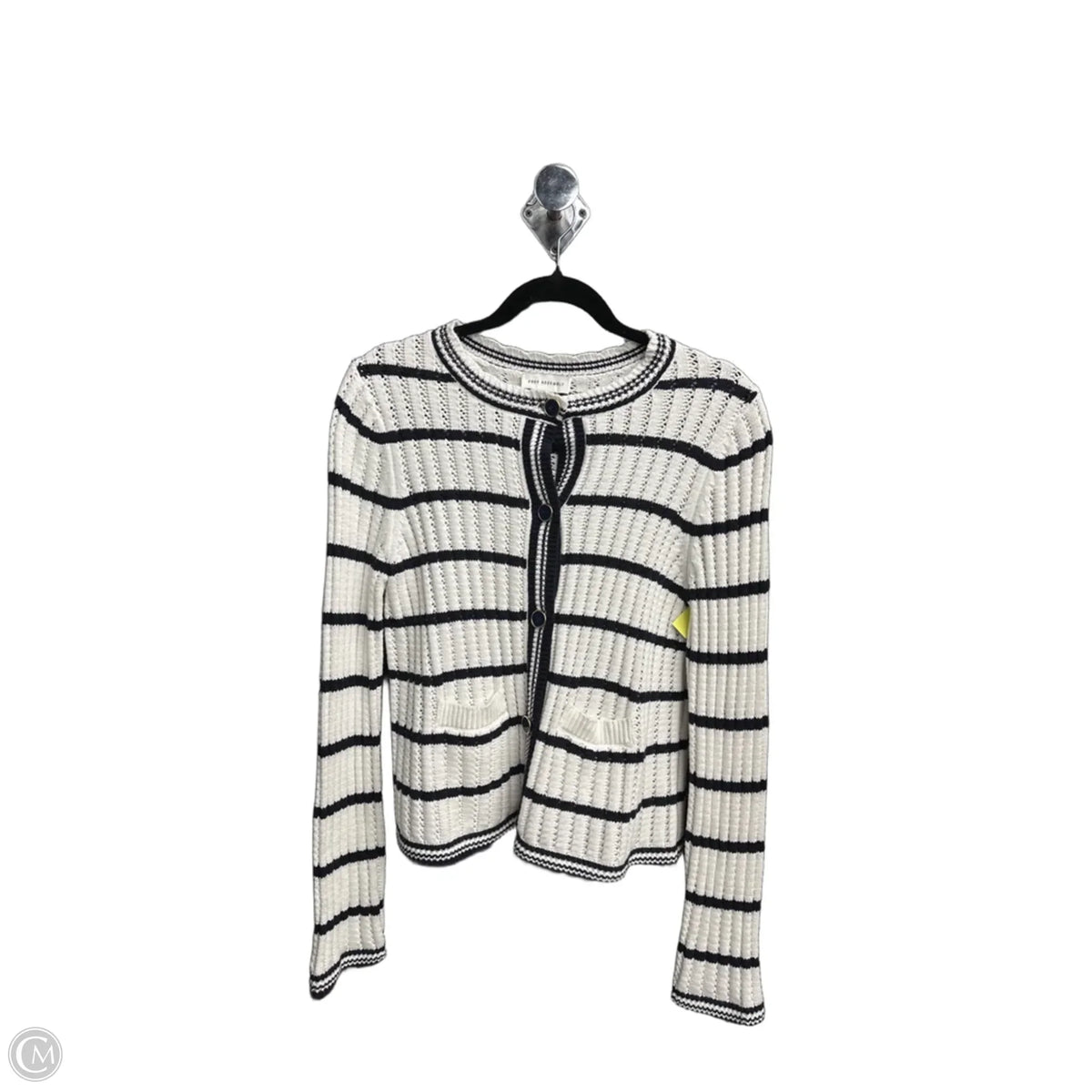 Cardigan By Free Assembly In Striped Pattern, Size: M