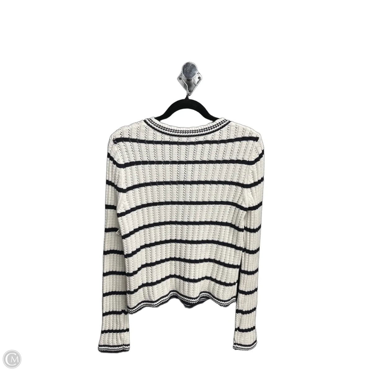 Cardigan By Free Assembly In Striped Pattern, Size: M