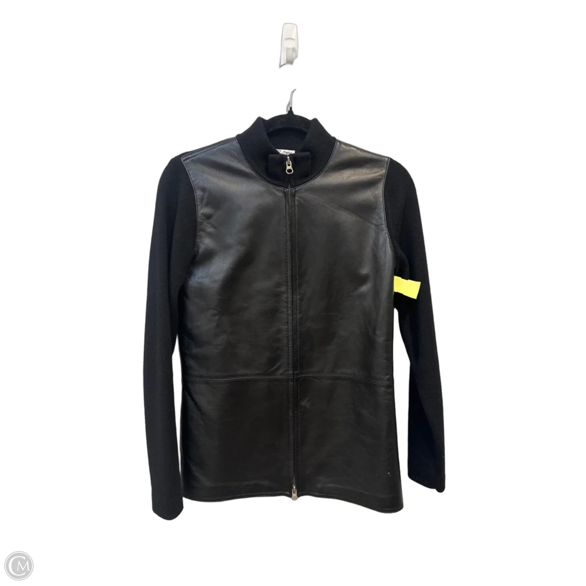 Jacket Leather By Clothes Mentor In Black, Size: S