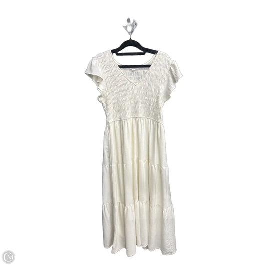Dress Casual Maxi By Blu Pepper In Cream, Size: L