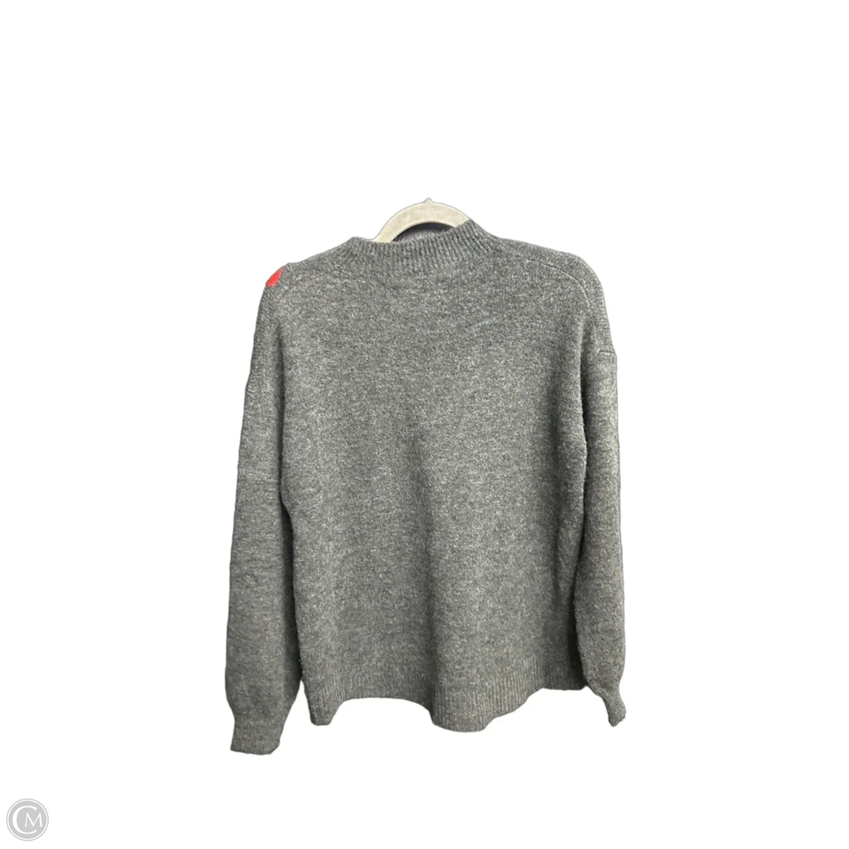 Sweater By Loft In Grey & Red, Size: S