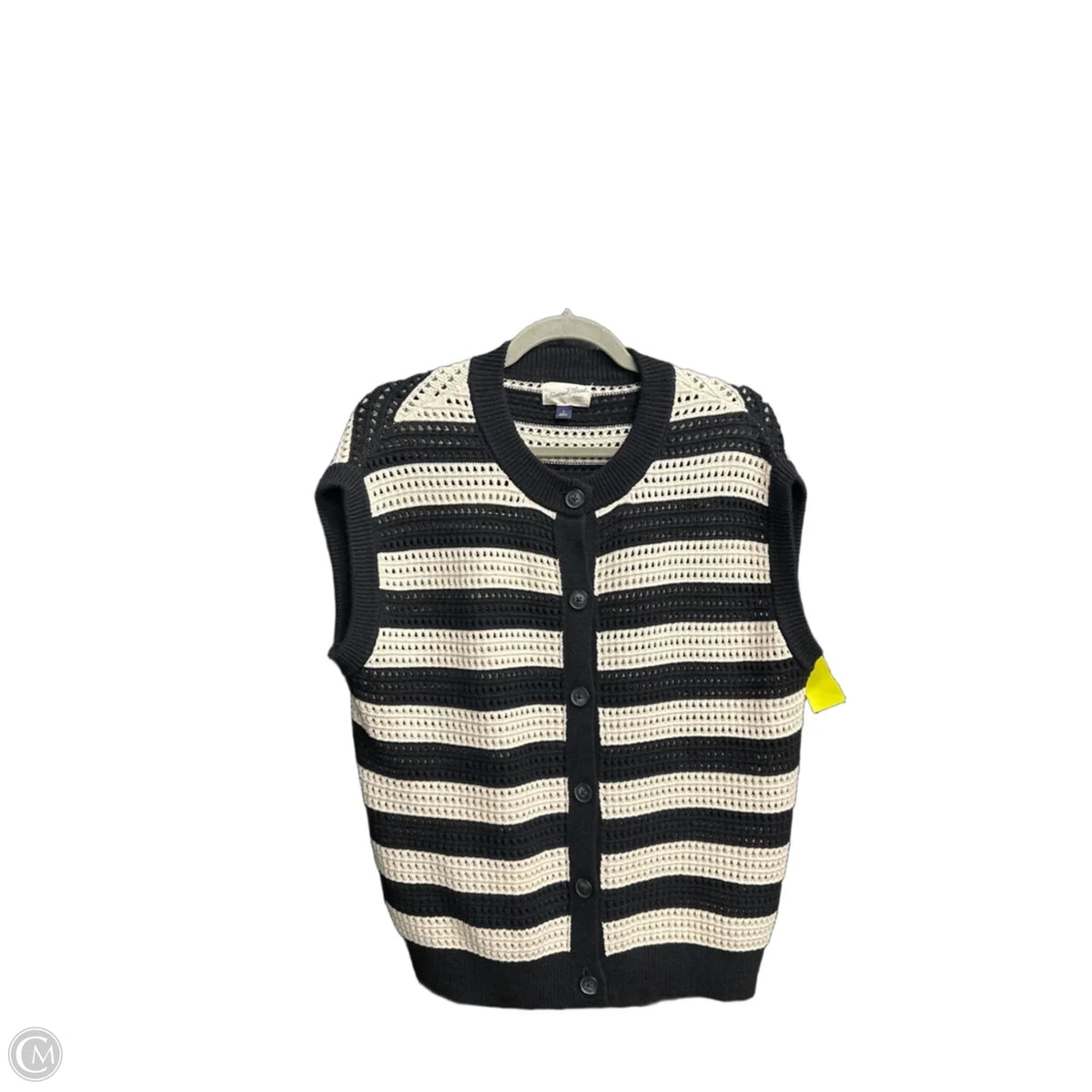 Vest Sweater By Universal Thread In Striped Pattern, Size: S