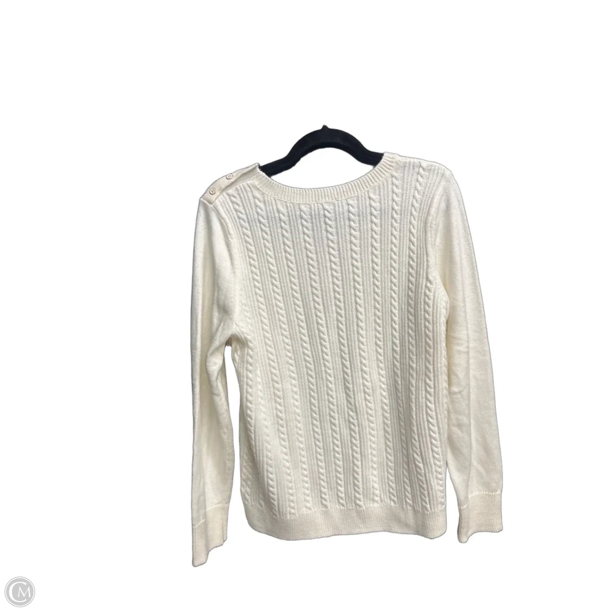Sweater By Talbots In Cream, Size: L