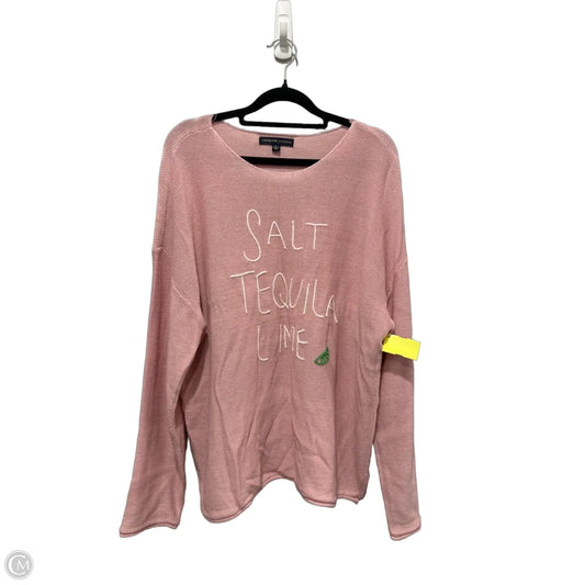 Sweater By Adrienne Vittadini In Pink, Size: L