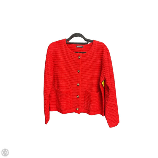 Sweater Cardigan By Prettygarden In Red, Size: L