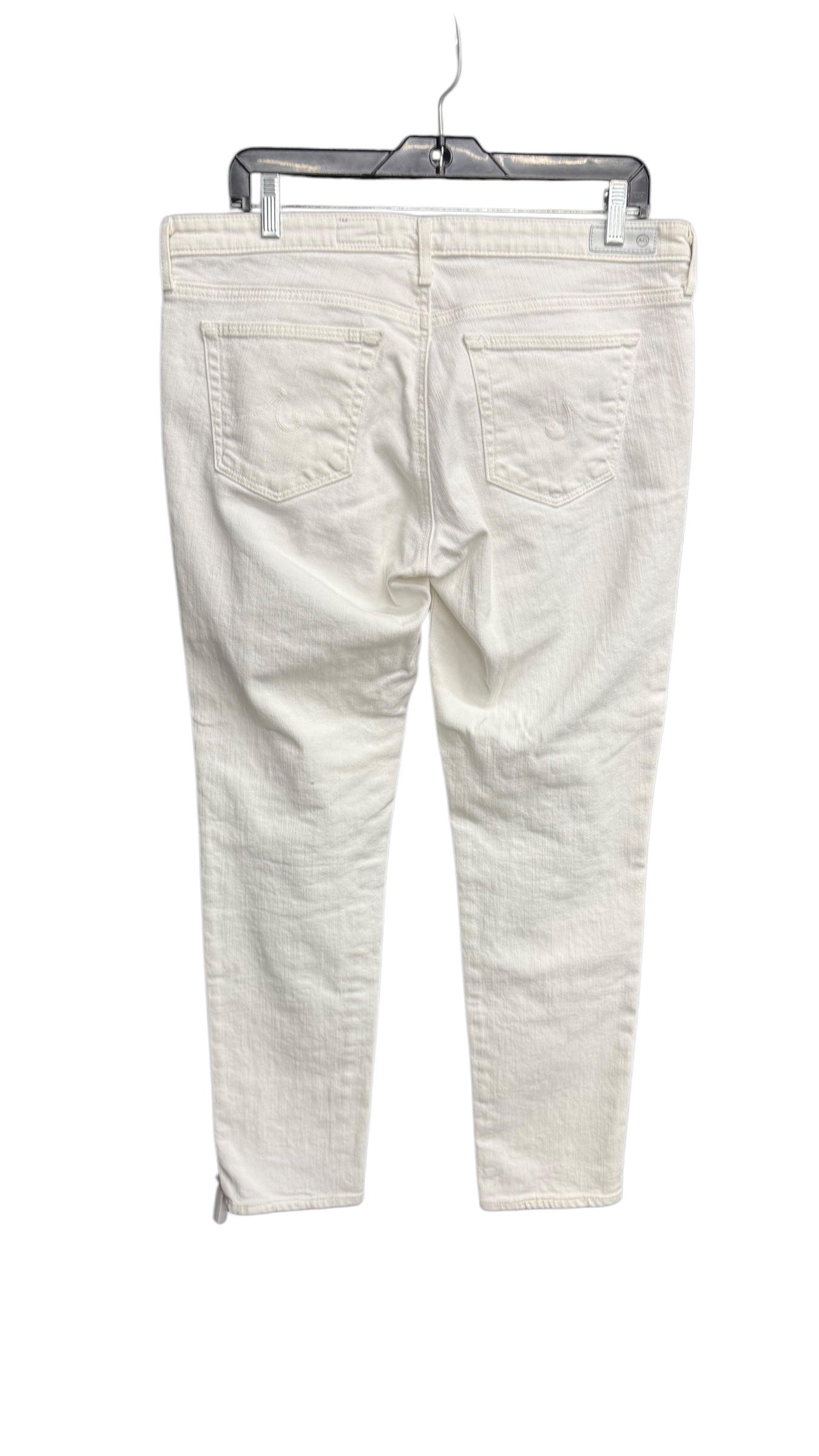 Jeans Skinny By Adriano Goldschmied In White Denim, Size: 12