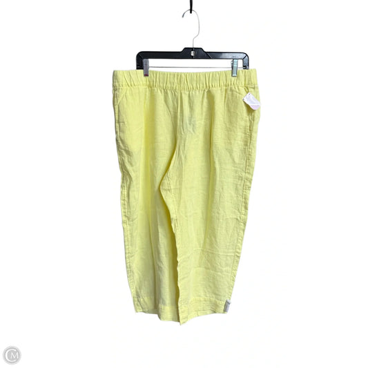 Pants Linen By Pure Jill In Yellow, Size: 12