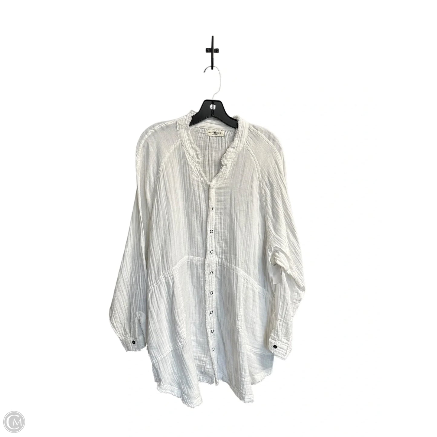 Tunic Long Sleeve By Natural Life In White, Size: S