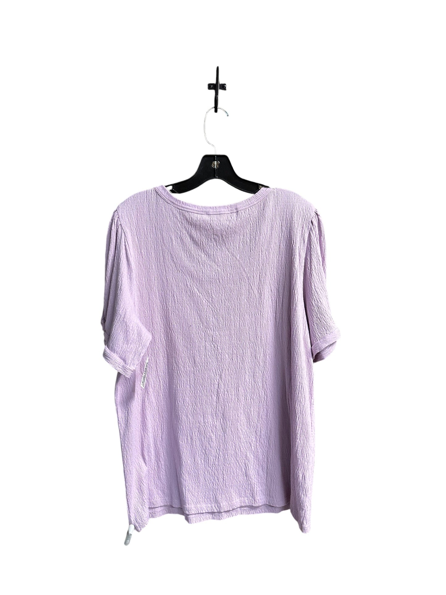 Top Short Sleeve By Loft In Purple, Size: Xl