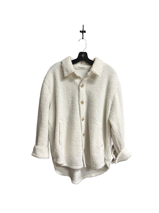 Jacket Faux Fur & Sherpa By Clothes Mentor In White, Size: L