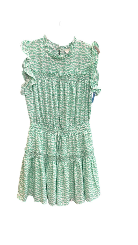 Dress Casual Midi By Clothes Mentor In Green & White, Size: M