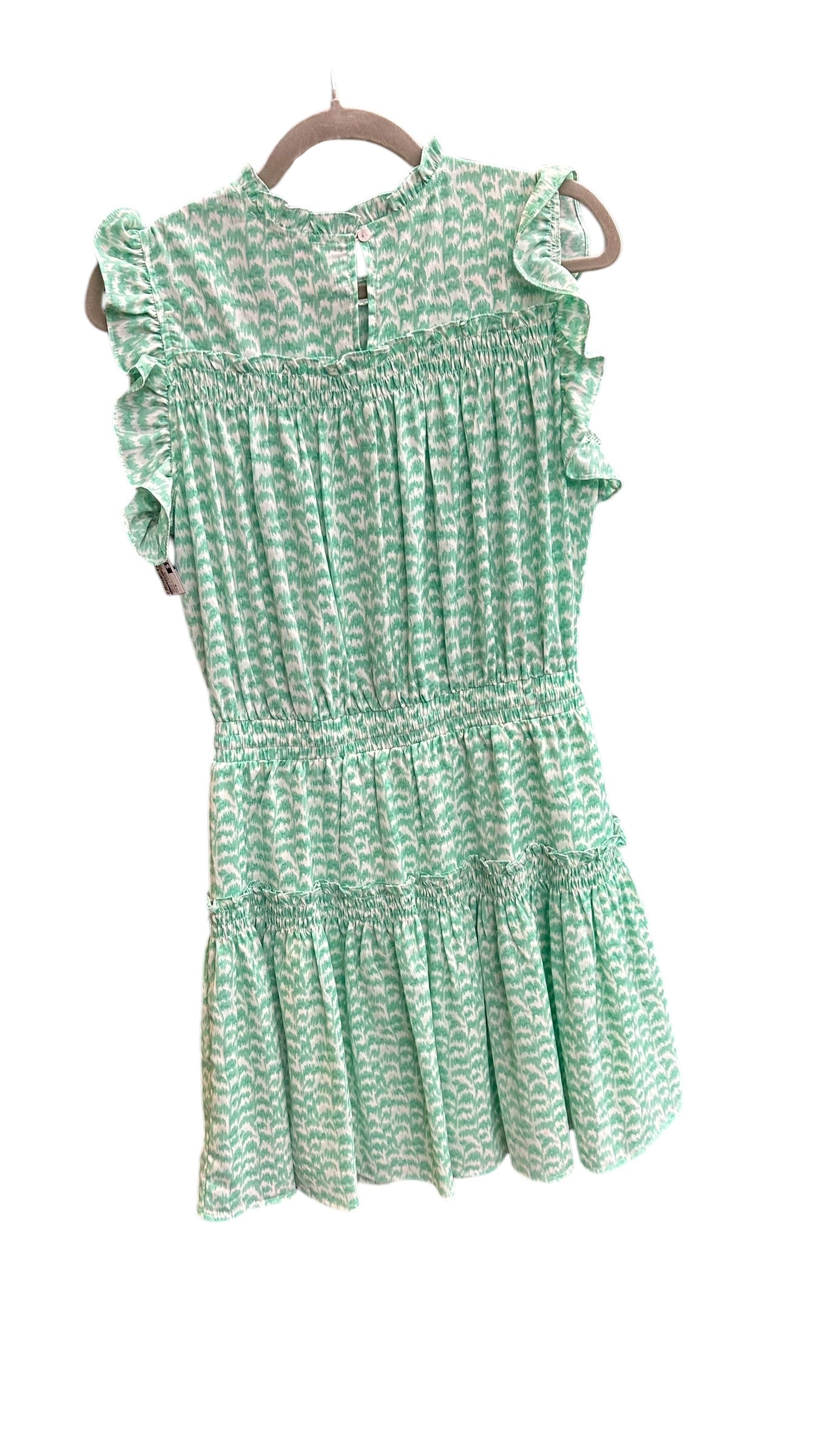 Dress Casual Midi By Clothes Mentor In Green & White, Size: M