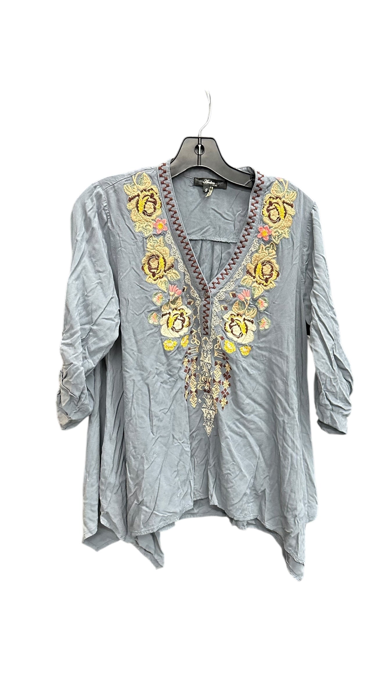 Top Long Sleeve By Andree By Unit In Grey, Size: S