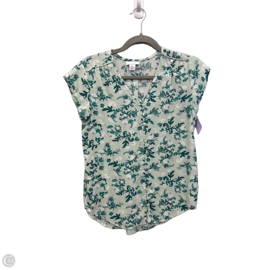 Top Sleeveless By Liz Claiborne In Floral Print, Size: Xs