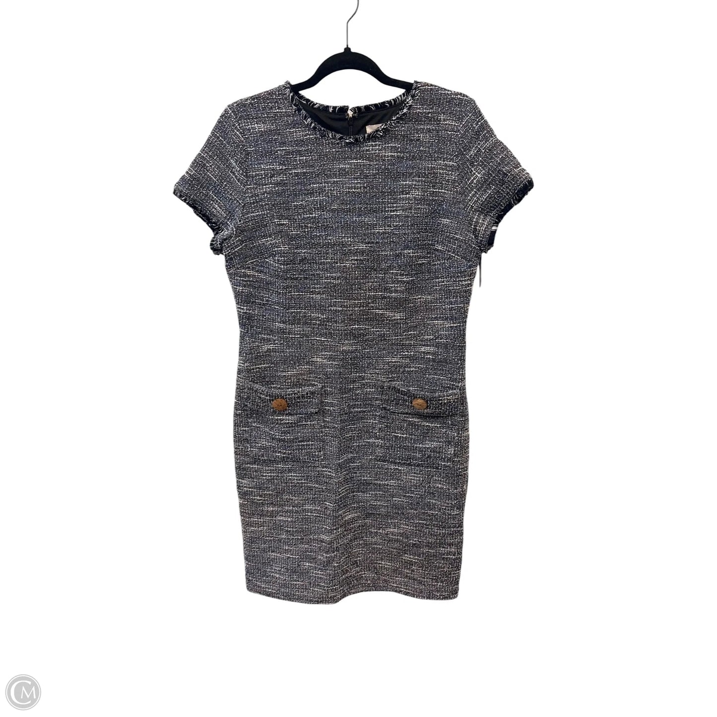 Dress Casual Short By Loft In Blue & Grey, Size: L