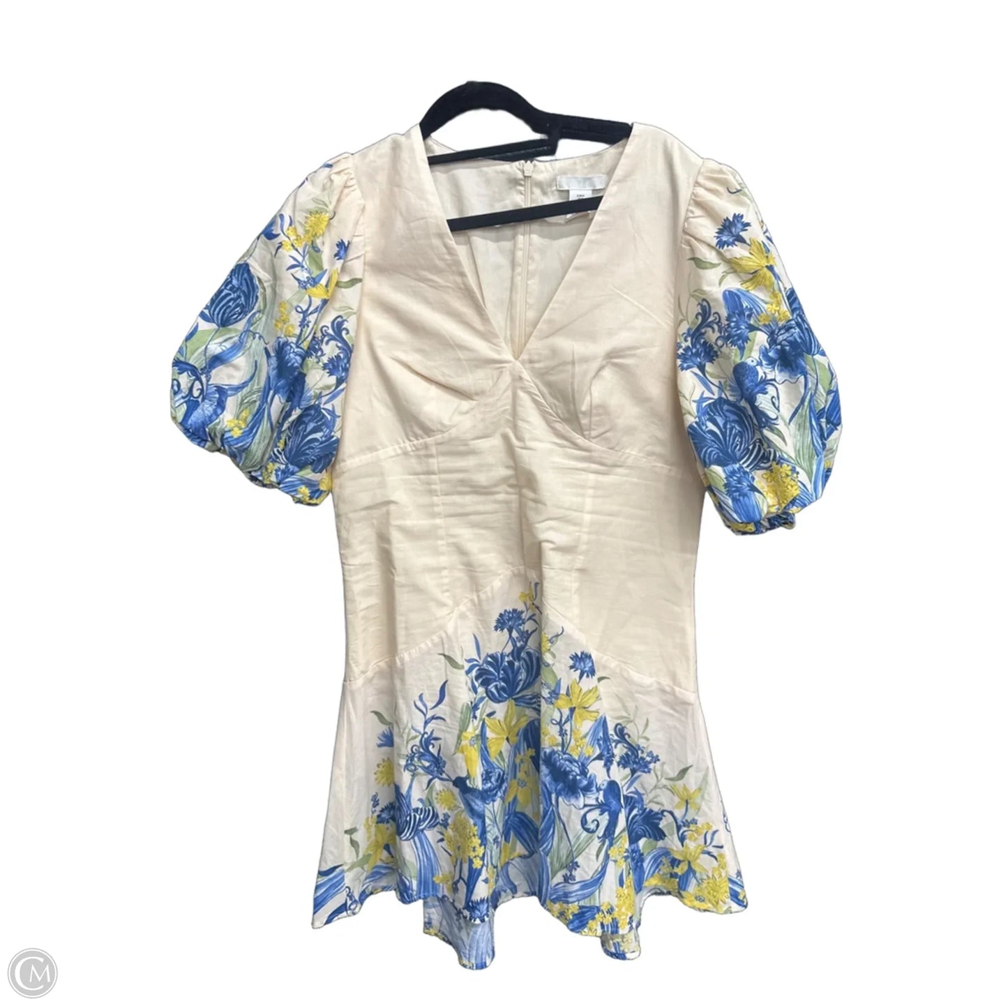 Dress Casual Short By H&m In Blue & Yellow, Size: M