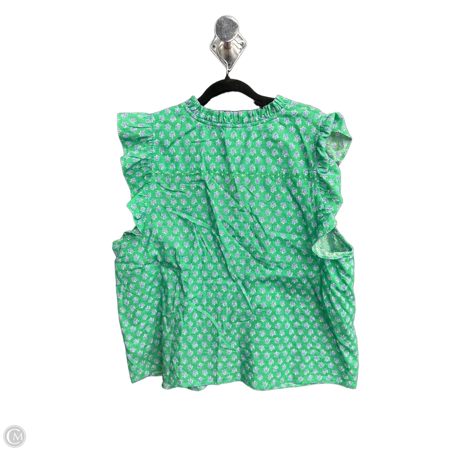 Top Sleeveless By J. Crew In Blue & Green, Size: 2x