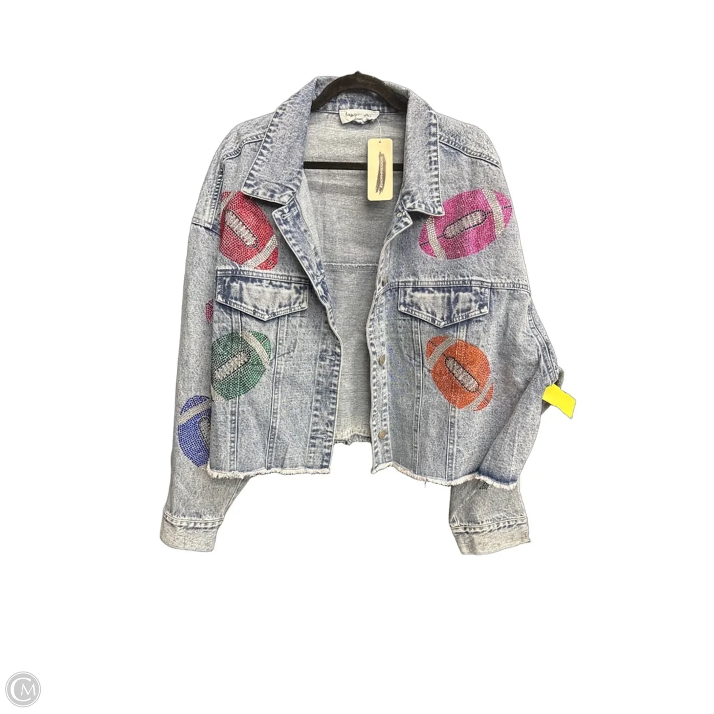 Jacket Denim By Impressions In Blue Denim, Size: Xl