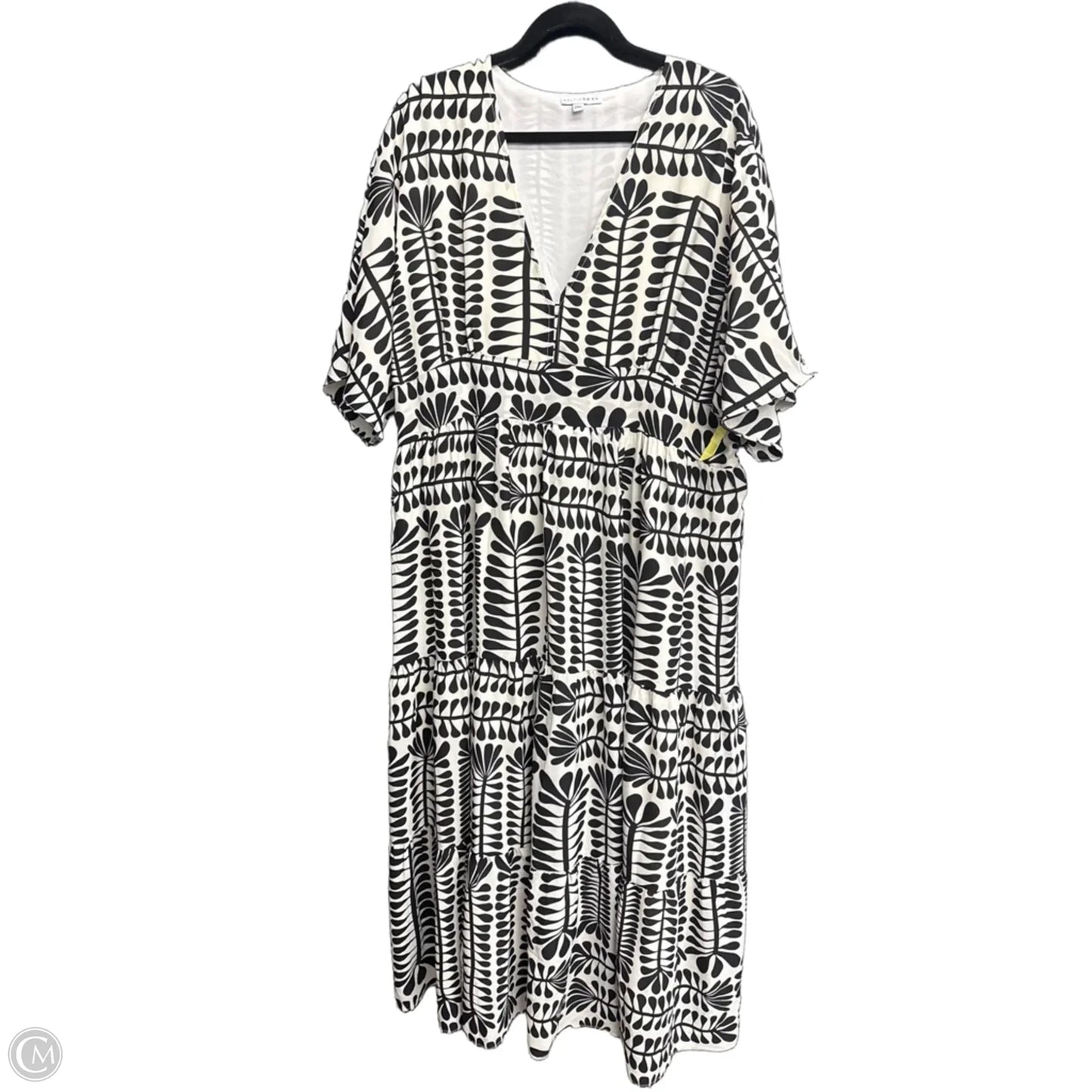 Dress Casual Maxi By Baltic Born In Black & Cream, Size: 2x