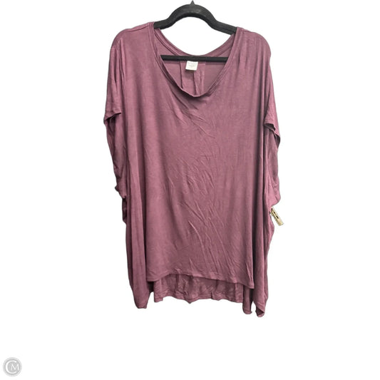 Athletic Top Short Sleeve By Athleta In Maroon, Size: 3x