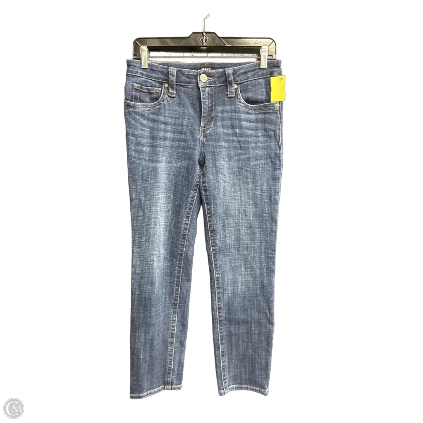 Jeans Straight By Kut In Blue Denim, Size: 4