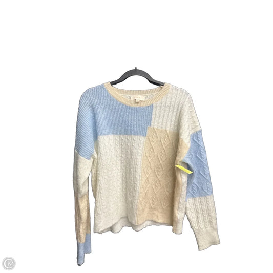 Sweater By Clothes Mentor In Blue & Cream, Size: M