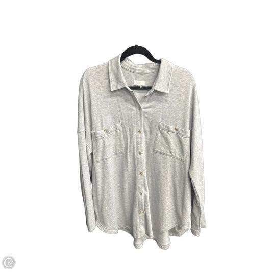 Top Long Sleeve By Lou And Grey In Grey, Size: Xl