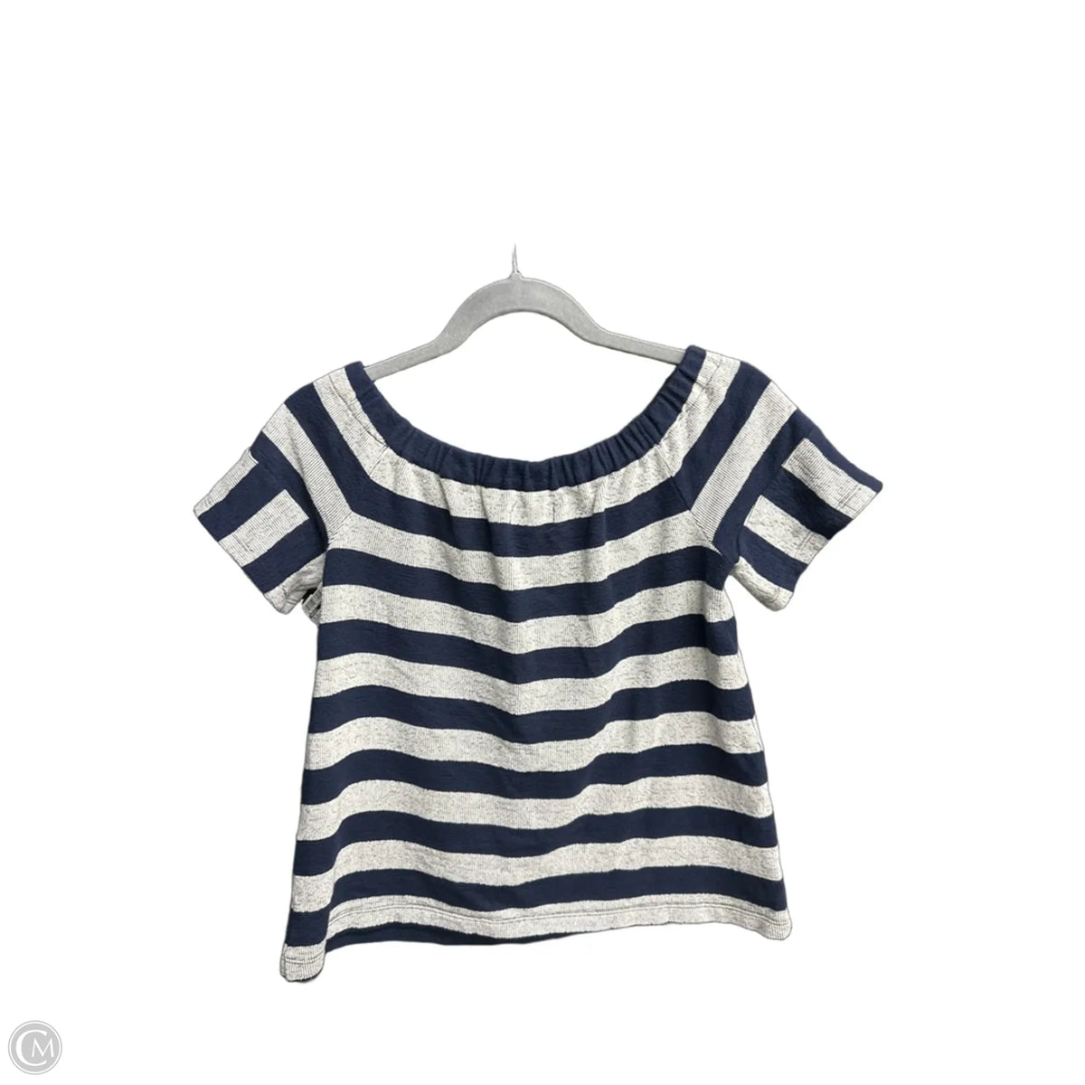 Top Short Sleeve By Madewell In Striped Pattern, Size: S