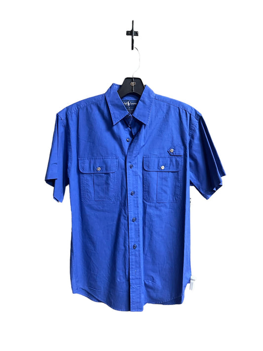 Blue Top Short Sleeve Ralph Lauren, Size 8