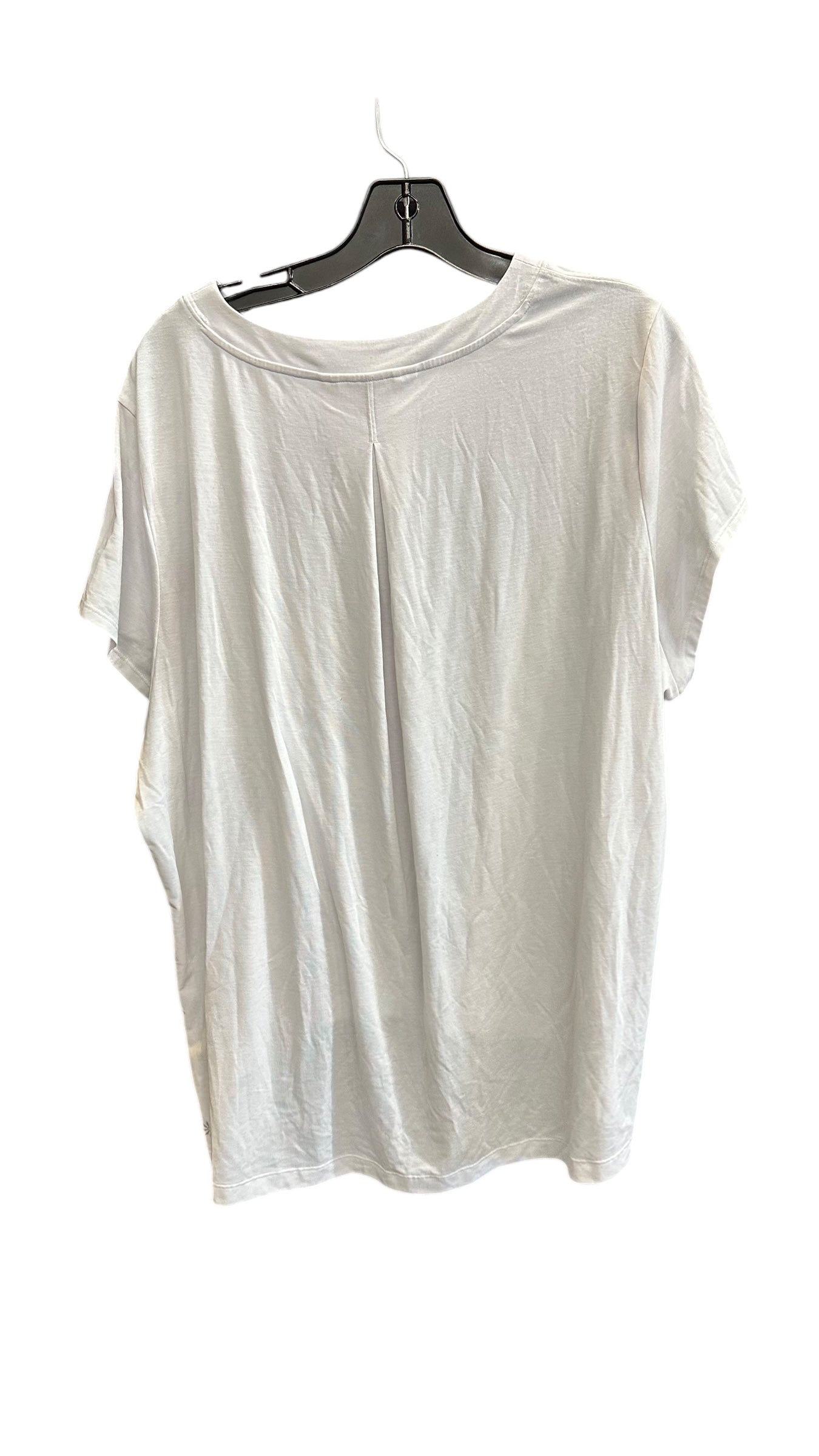 Athletic Top Short Sleeve By Athleta In White, Size: L