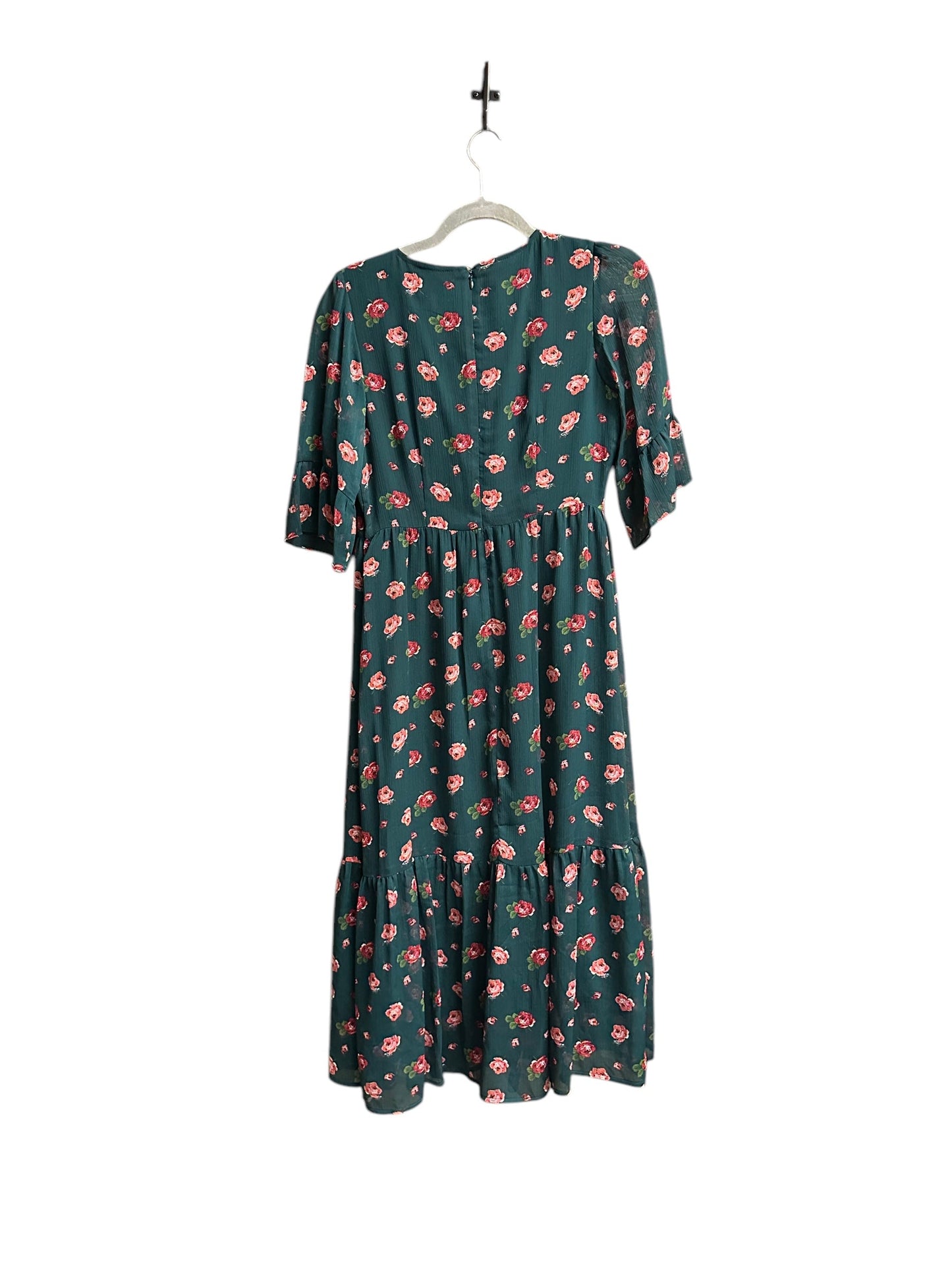 Dress Casual Midi By Loft In Floral Print, Size: Xs