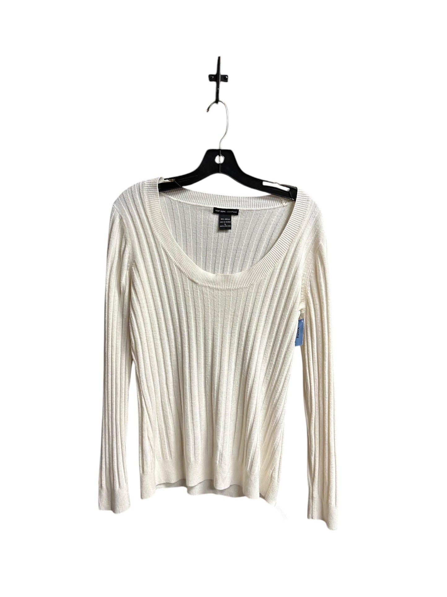 Sweater By New York And Co In Cream, Size: L