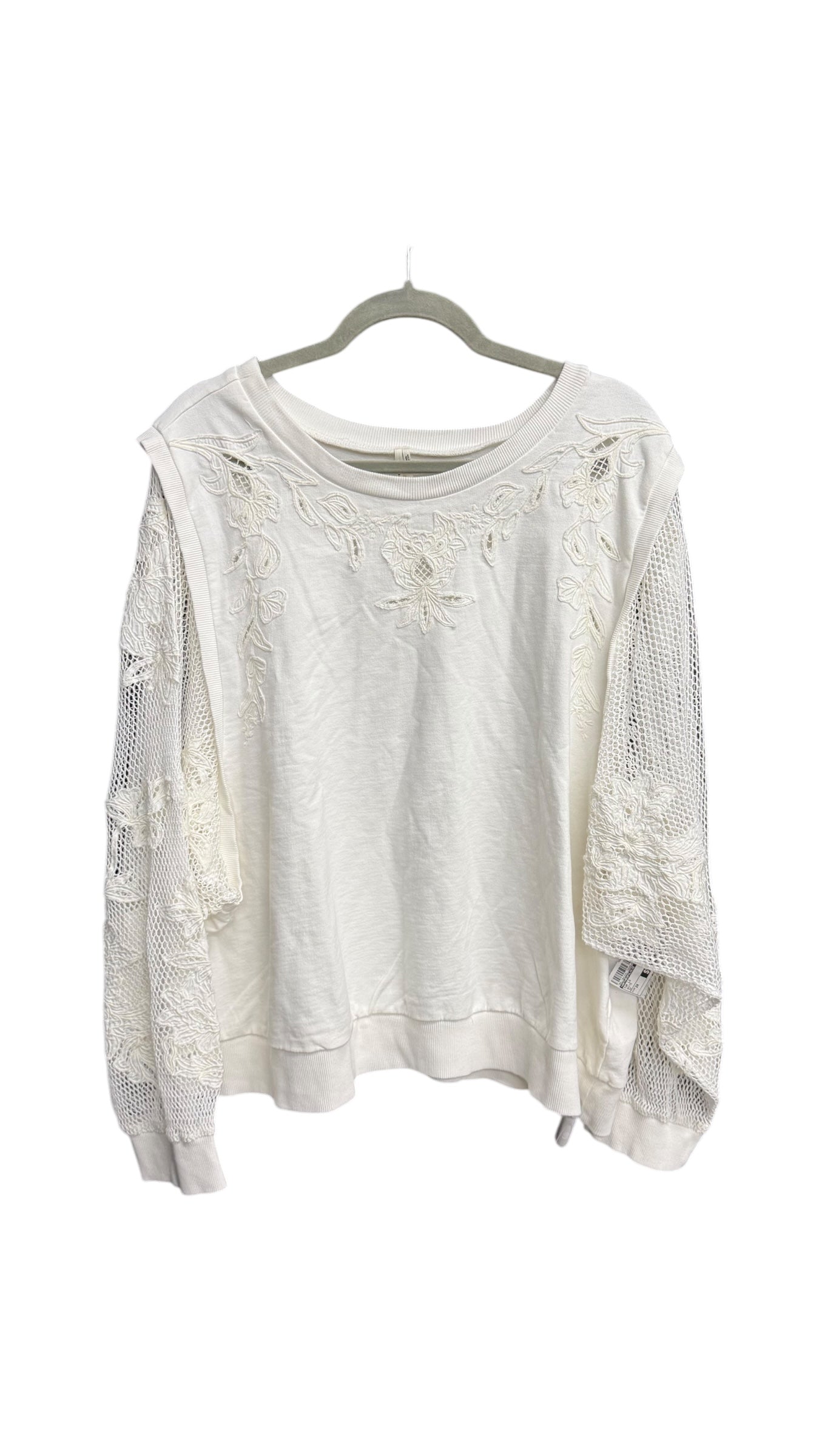 Top Long Sleeve By Anthropologie In White, Size: 2x