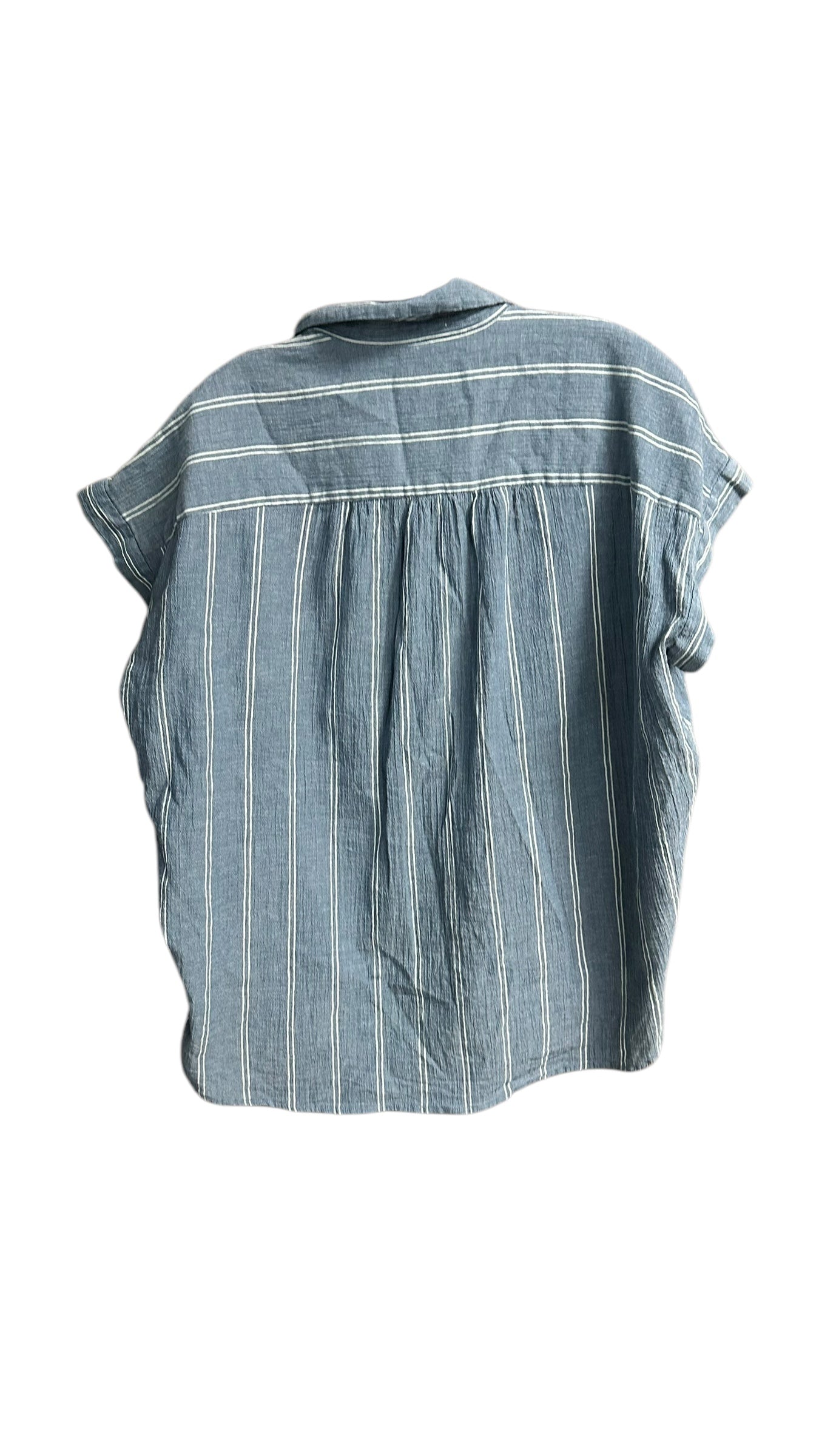 Top Short Sleeve By Madewell In Striped Pattern, Size: M