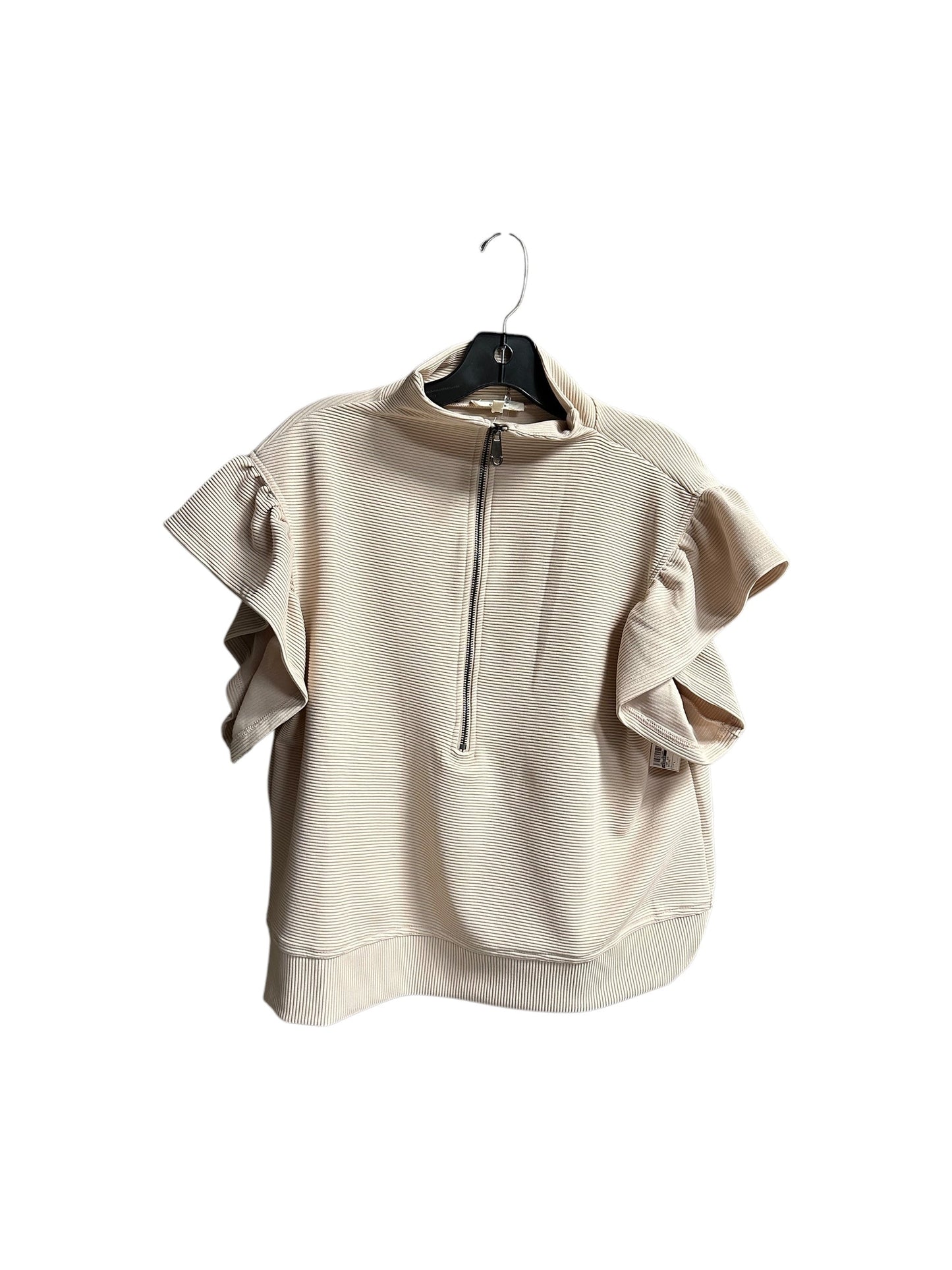 Top Short Sleeve By Entro In Beige, Size: L