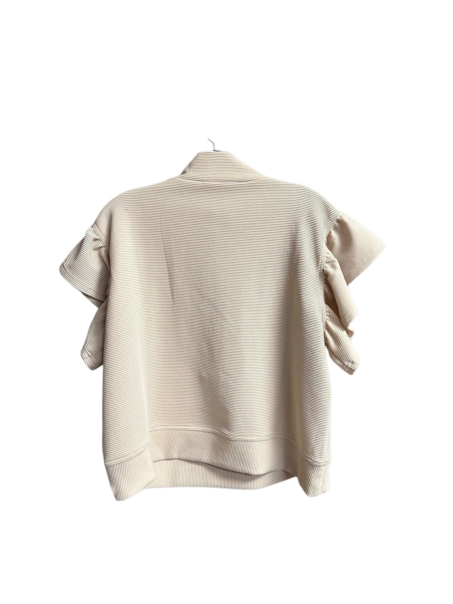 Top Short Sleeve By Entro In Beige, Size: L