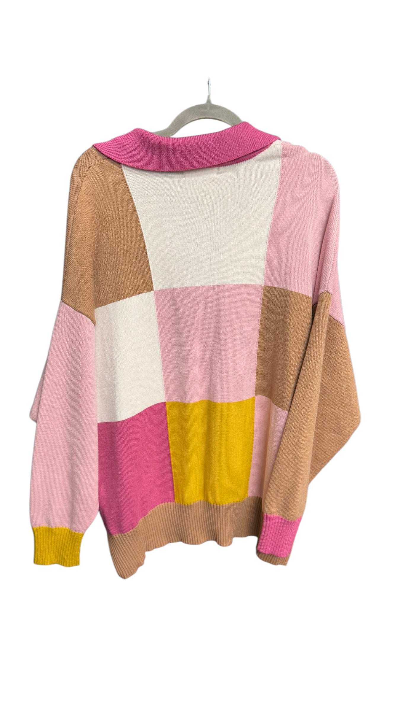 Sweater By Peach Love Cream California In Multi-colored, Size: L