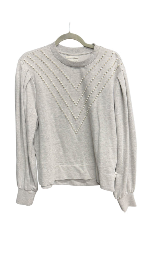 Top Long Sleeve By Anthropologie In Grey, Size: M