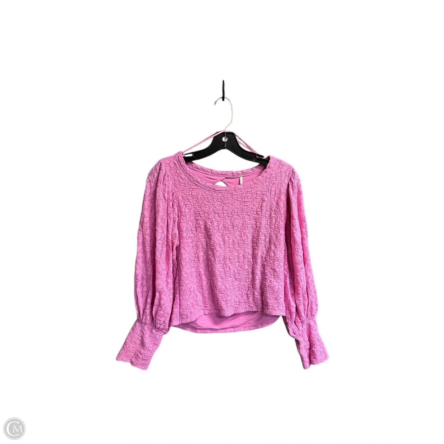 Top 3/4 Sleeve By Free People In Pink, Size: L