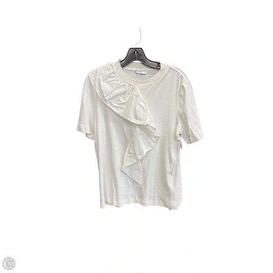 Top Short Sleeve By Clothes Mentor In White, Size: M