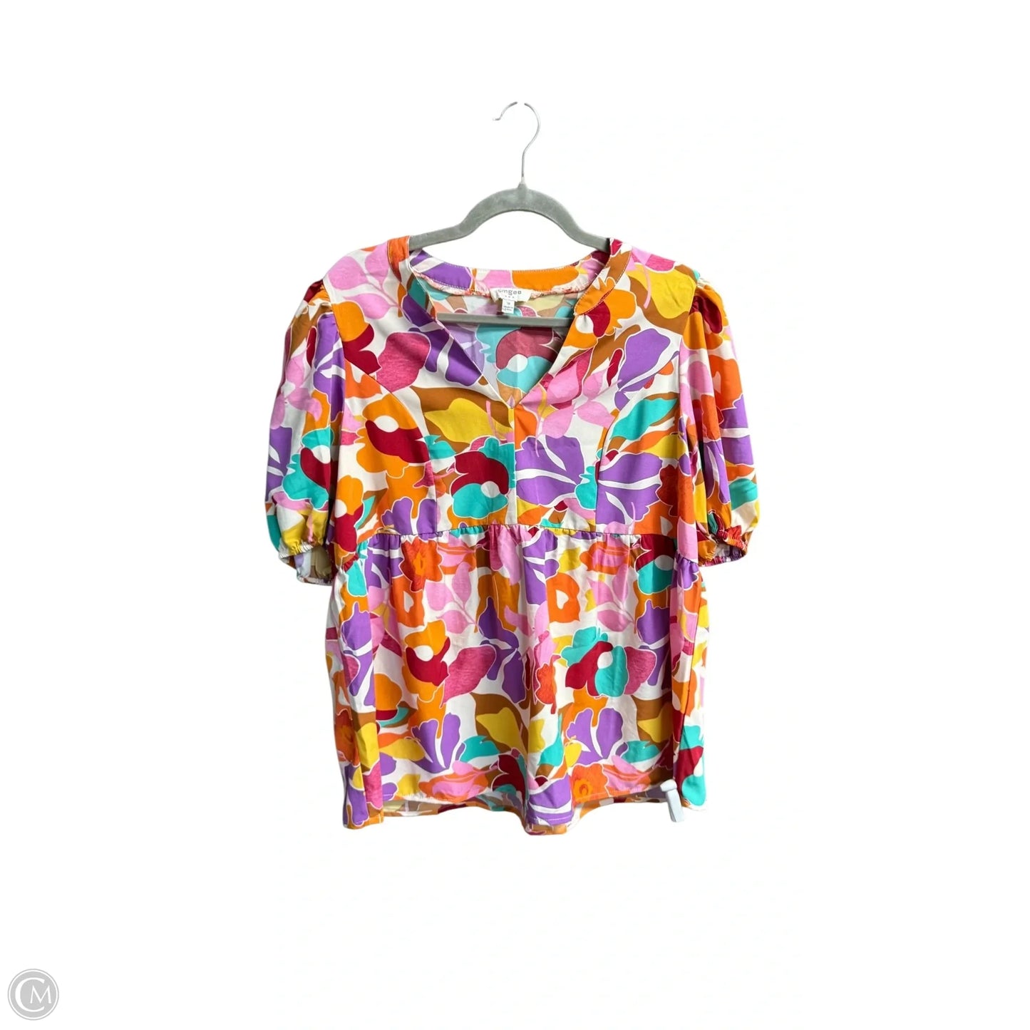 Top Short Sleeve By Umgee In Multi-colored, Size: M